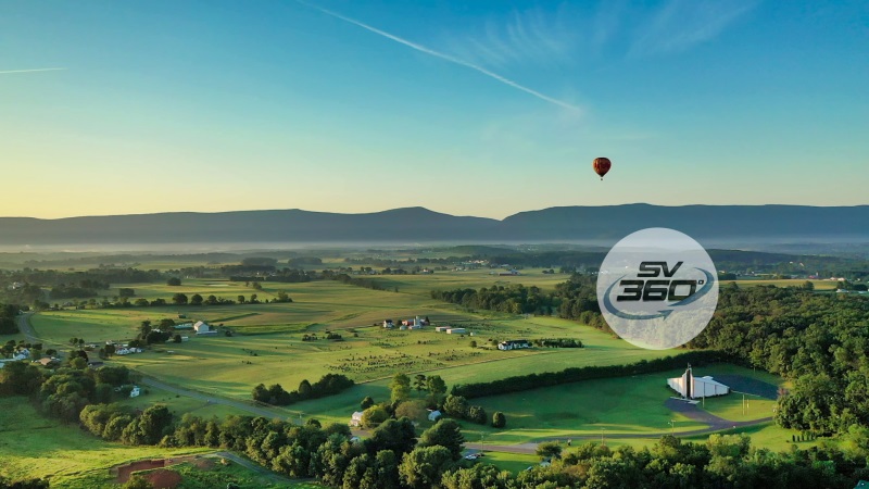 drone photo of a balloon near Woodstock