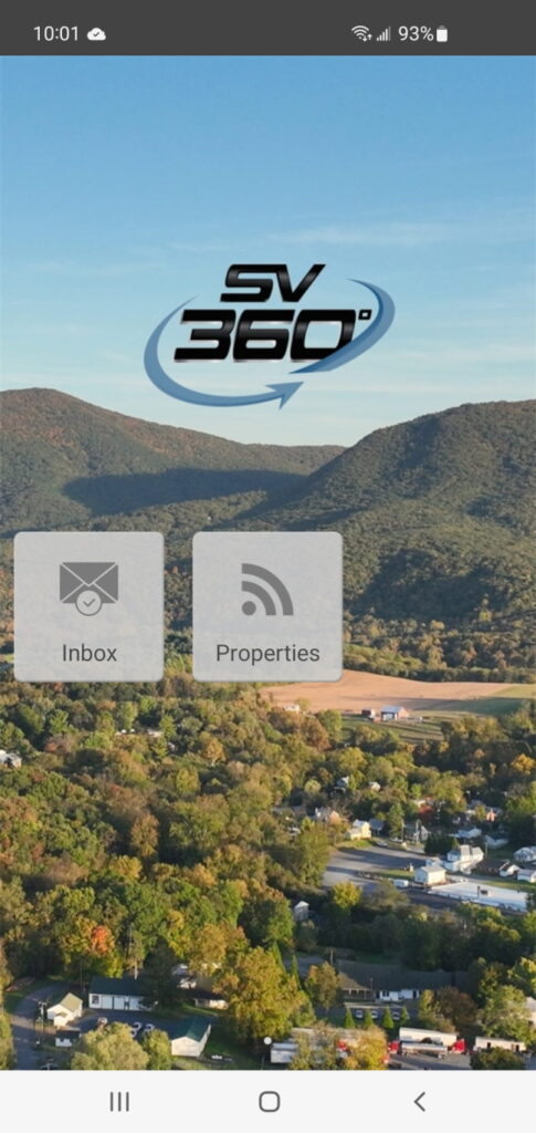 screenshot of a virtual tour app