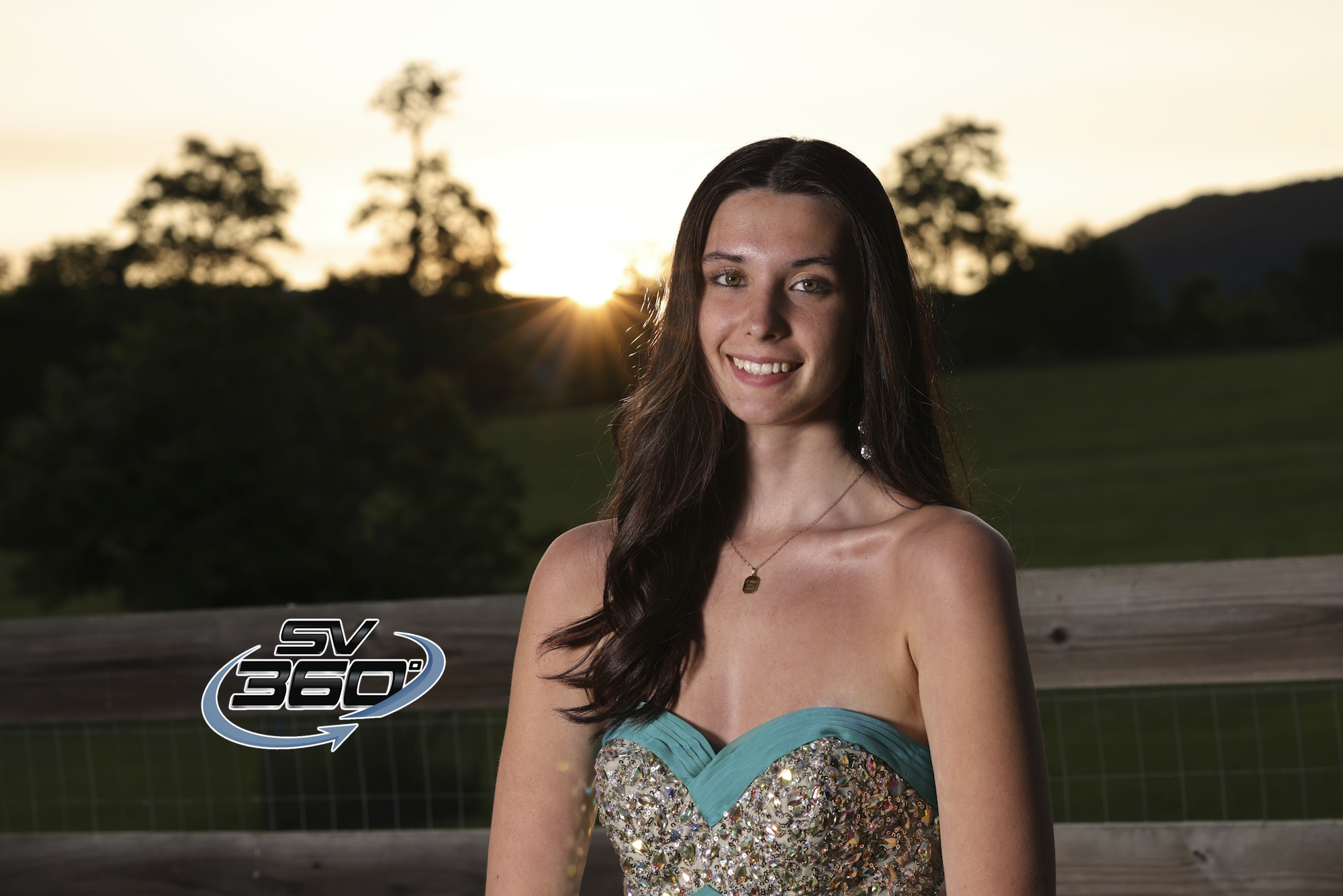 senior-girl-sunset a high school senior in a prom gown
